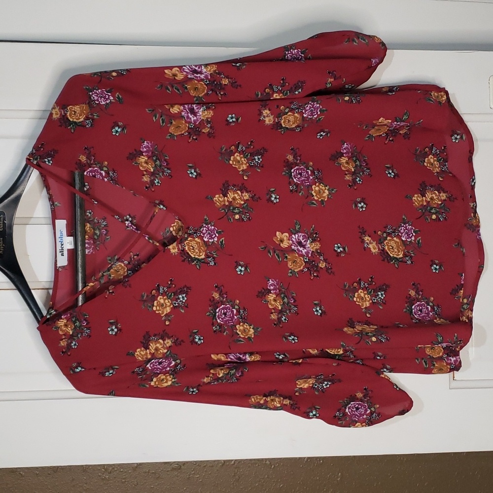 Alice Blue Womens Small Flower Tunic Small
